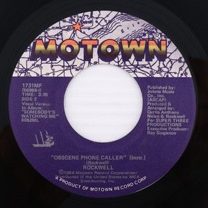 Rockwell - Obscene Phone Caller 1984 Electro-Funk 45 rpm 7" Single Record Motown